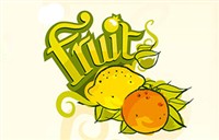 Fruit Ice Tea Logo Vector
