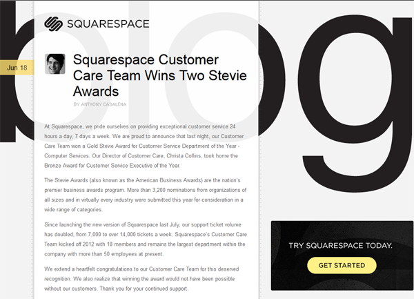 The Squarespace blog uses CSS3 transparency.